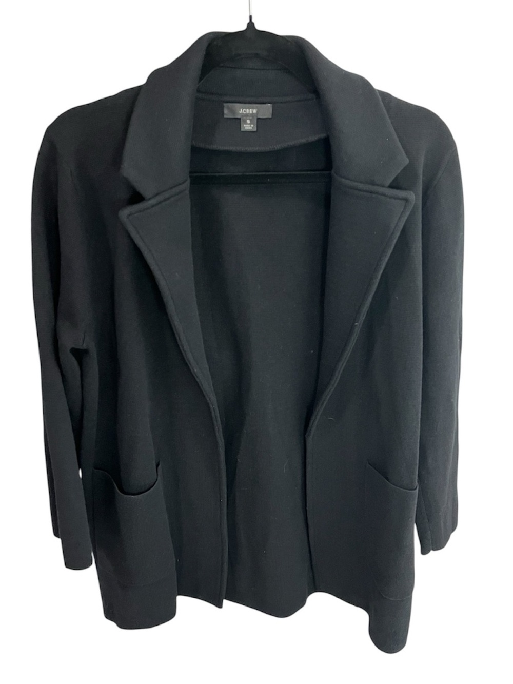 J. Crew Sophie Open Front Sweater-blazer Black  Size Small